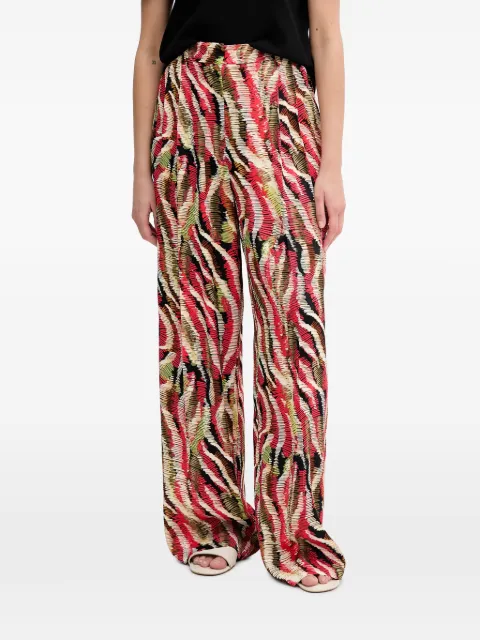 Lola Casademunt abstract-print wide-leg trousers Red MS2614027