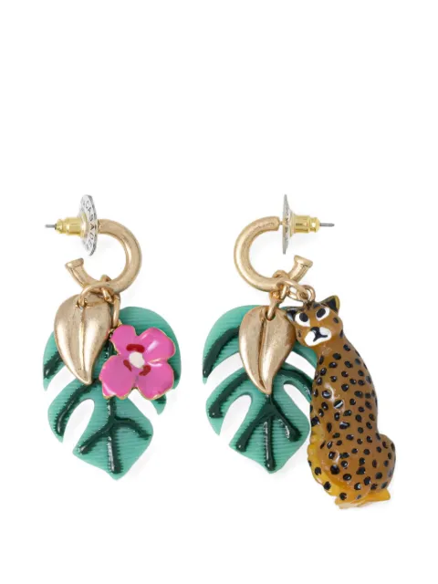 Lola Casademunt leopard-charm leaf-shaped earrings Gold LS2603082