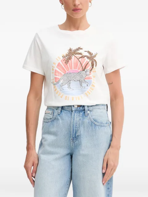 Lola Casademunt bead-embellished graphic-print T-shirt White LS2615019