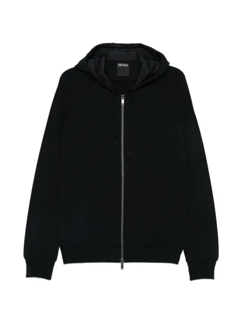 Zegna cotton-jersey hoodie Blue UH553A3H859