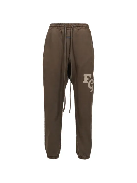 Fear Of God logo-print drawstring track pants Brown FG9M159972BHFFADEDBRW