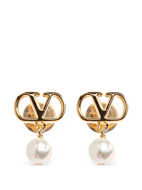 Valentino Garavani VLogo Signature pearl-pendant earrings Gold WJ0CC8UXM