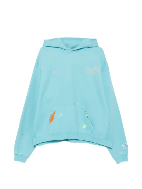 GALLERY DEPT. paint-splatter logo-print hoodie Blue OUT024