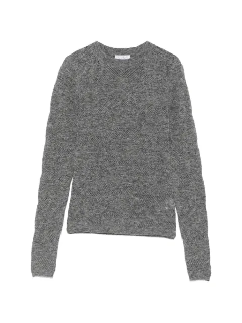 Brunello Cucinelli open-knit long-sleeve sweater Grey MFR491700PC079