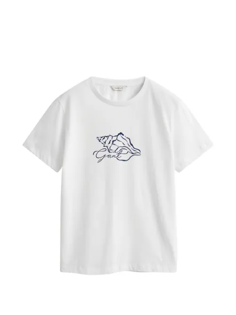 Gant shell-print T-shirt White 4201461