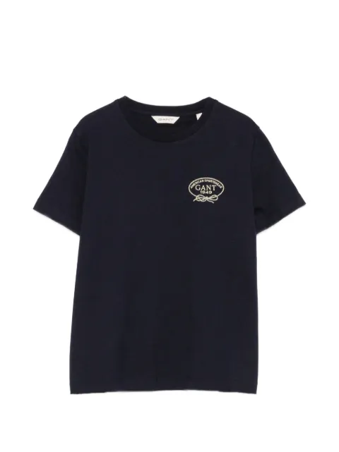 Gant logo-embroidered short-sleeve T-shirt Blue 4201443