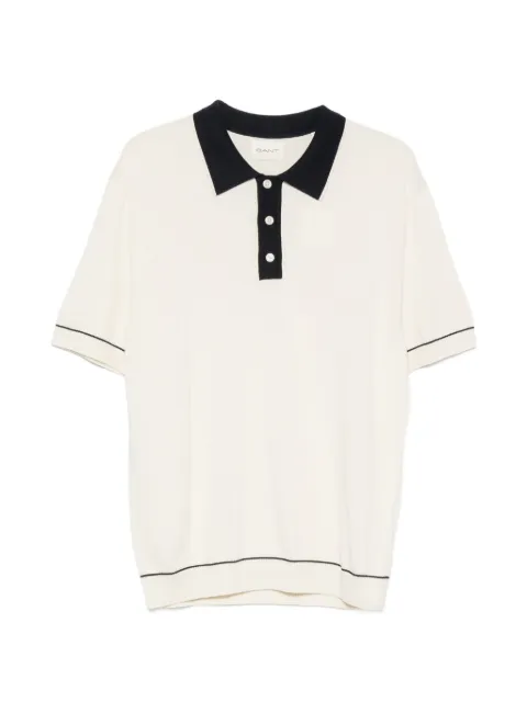 Gant contrast-collar short-sleeved polo shirt Neutrals 8030287