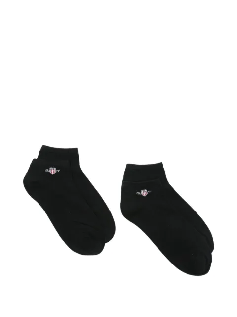Gant logo-embroidered ankle socks set of two Black 9960292