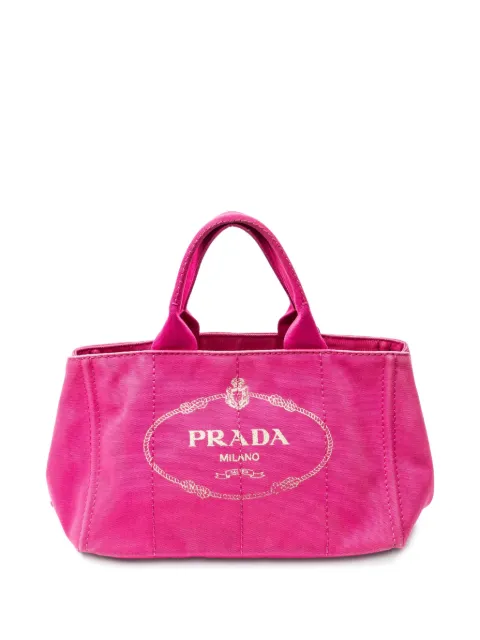 Prada Pre-Owned medium Canapa tote bag Pink 117