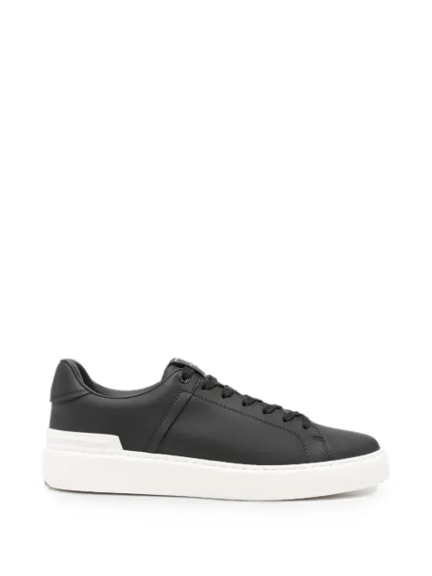 Balmain logo-embossed lace-up sneakers Black HM1VI288LVTR