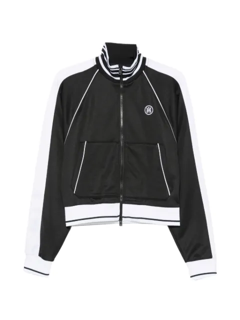AMIRI logo-embroidered zip-up sweatshirt Black AWOUJA1036