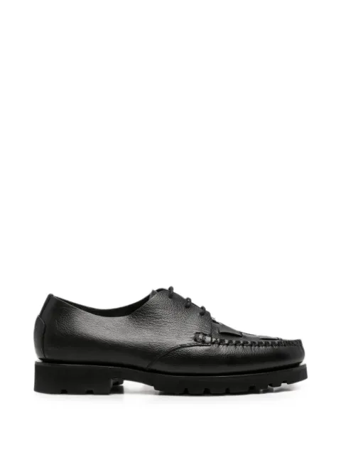 Hereu woven-panel lug-sole derby shoes Black COLSPVTMFS26