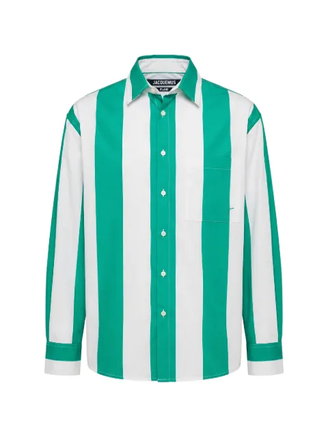 Jacquemus Camargue striped shirt Green SHM00605AW00796
