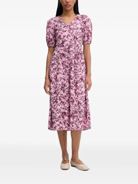 Marc O'Polo floral-print puff-sleeve midi dress Pink 5000008258