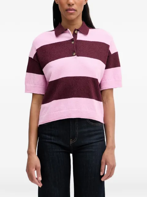 Marc O'Polo striped short-sleeve polo shirt Pink 5000008118