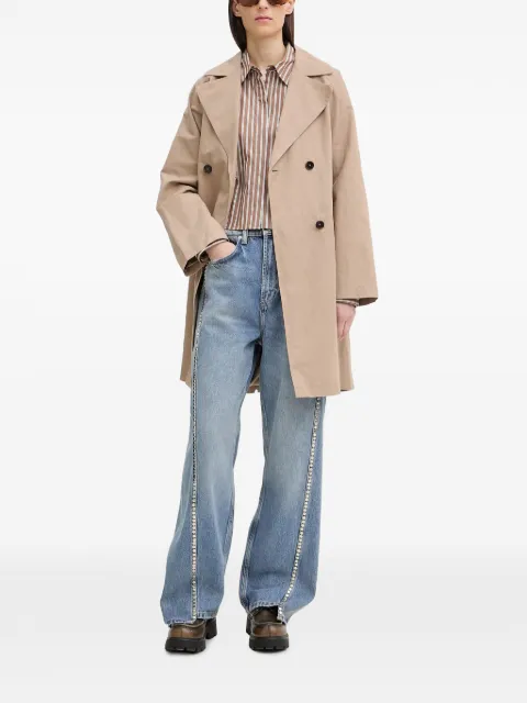 Marc O'Polo double-breasted belted trench coat Neutrals 5000013362