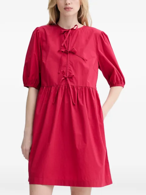 Marc O'Polo bow-detail puff-sleeve dress Red 5000010260