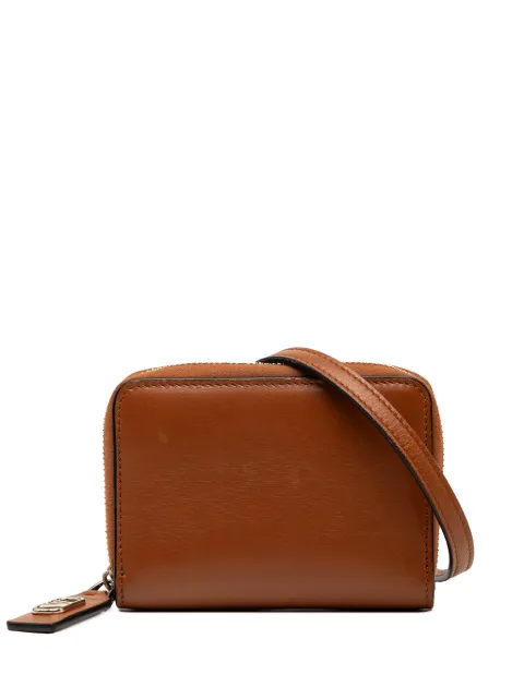 Valentino Garavani Pre-Owned 2018-2026 Leather VLogo Wallet On Strap crossbody bag Brown KCXPQK2B097XRQ3O