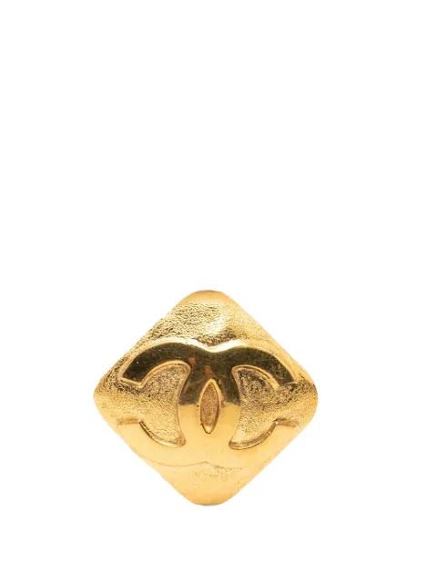 CHANEL Pre-Owned 1980-1990 CC Gold Plated Diamond Brooch costume brooch Gold Q2KXQ9ULC9IAB7PW