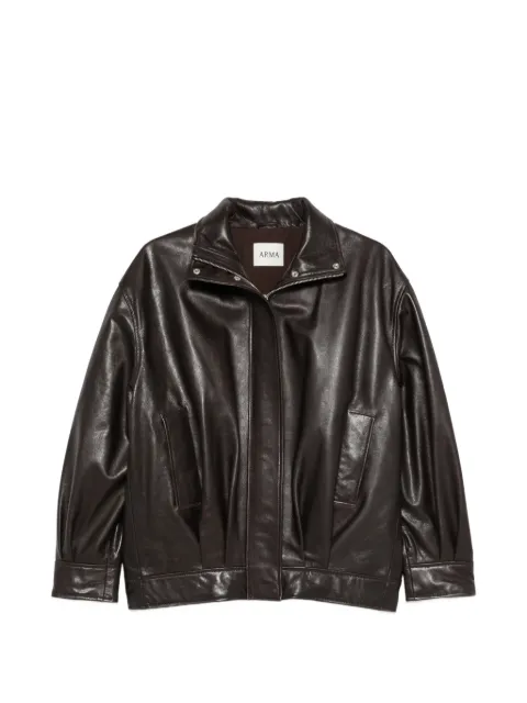 Arma Paula leather jacket Brown 010L26605302