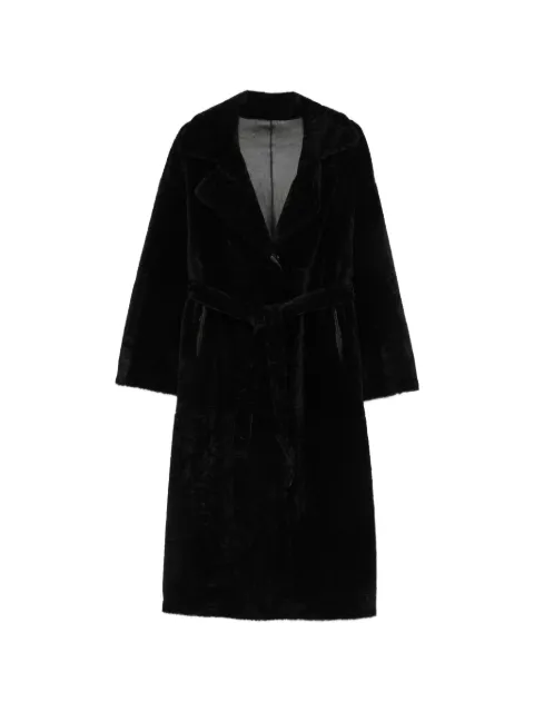Arma belted shearling coat Black 133L26608002