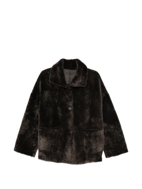 Arma button-up shearling jacket Brown 110L26607402