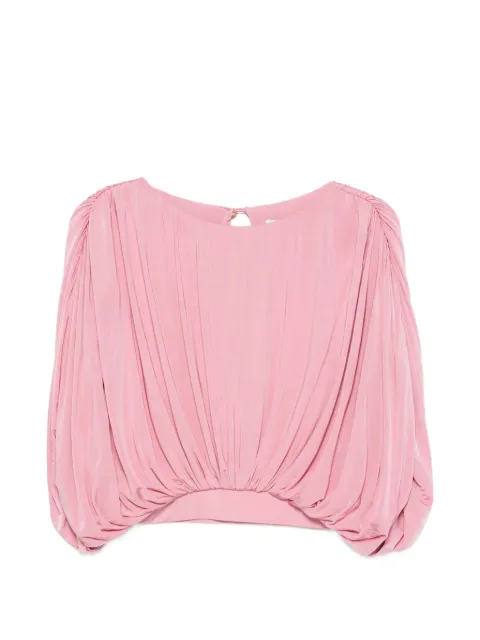 Abadia curve hem jersey top in pink Pink AB100565