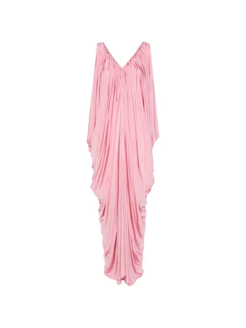 Abadia V-Neck jersey drape dress Pink AB100563PNK
