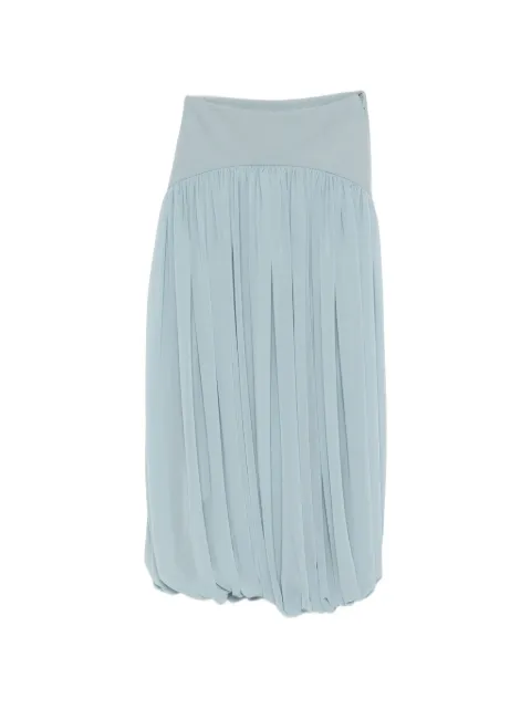 Abadia Suri pleated midi skirt Blue AB100491