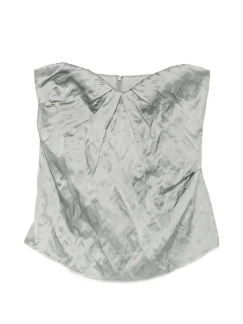 Esse Studios Lume draped strapless top Green ESSE015TOP2B