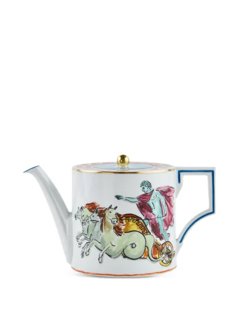 GINORI 1735 x Luke Edward Hall Il Viaggio di Nettuno-motif teapot White 101RG00FTE410010120