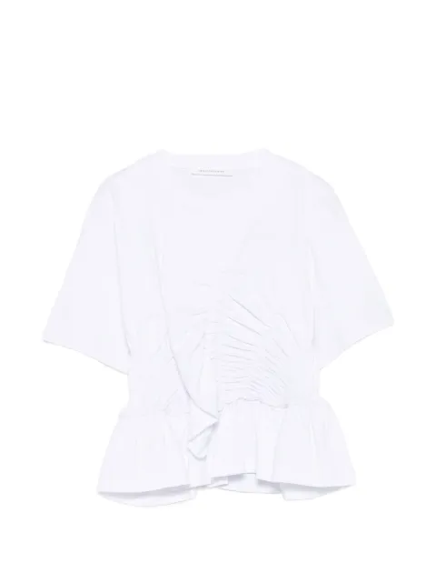 Cecilie Bahnsen Ace ruched peplum T-shirt White 226RTW19001CBACET