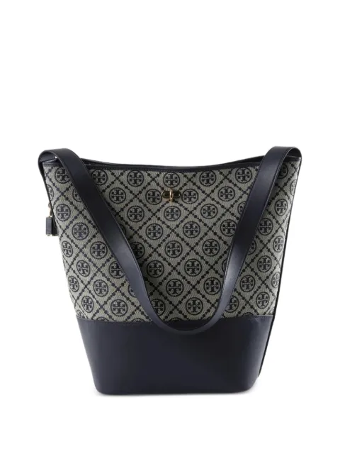 Tory Burch T-Monogram lock slim bucket bag Blue 182859
