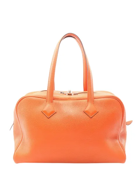 Hermès Pre-Owned 2015 Clemence Victoria II 35 handbag Orange M3WHHK69DYXQJWAA