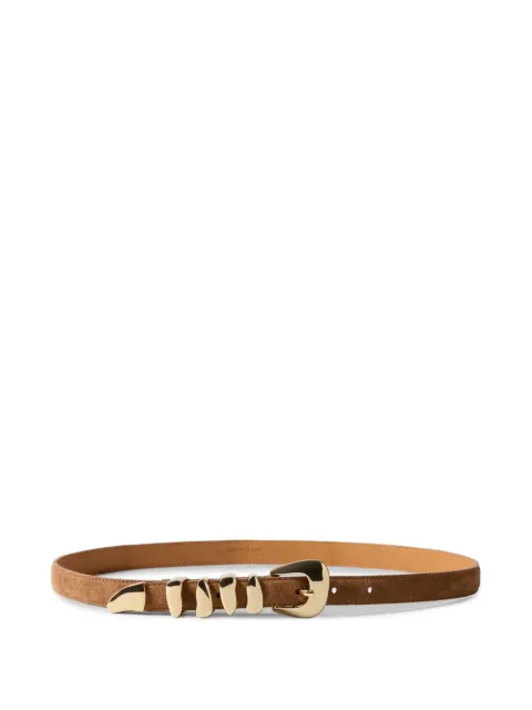 Claudie Pierlot suede-finish Western-style belt Neutrals CFACE00307