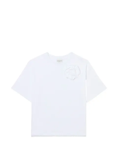 Claudie Pierlot tonal floral jersey T-shirt White CFPTS01097