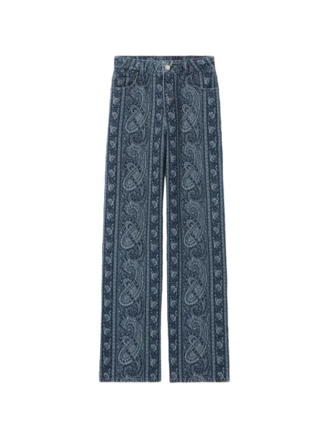 Claudie Pierlot printed straight denim jeans Blue CFPJE00386