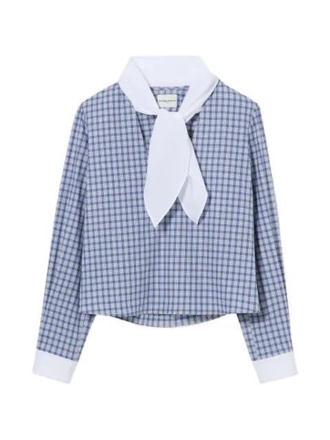 Claudie Pierlot Checked poplin blouse Blue CFPTO01189