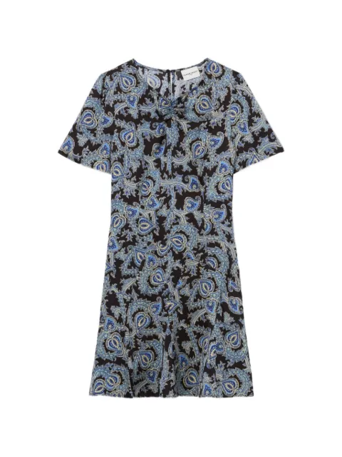 Claudie Pierlot Flowy printed short dress Black CFPRO03114