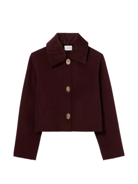 Claudie Pierlot boxy corduroy jacket Red CFPOU00774