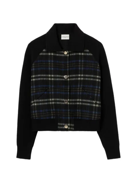 Claudie Pierlot striped bi-material jacket Black CFPBL00367