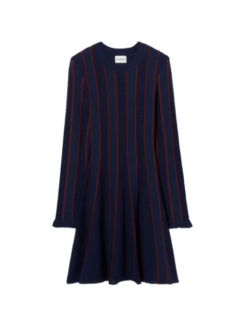 Claudie Pierlot short knitted skater dress Blue CFPRO03080