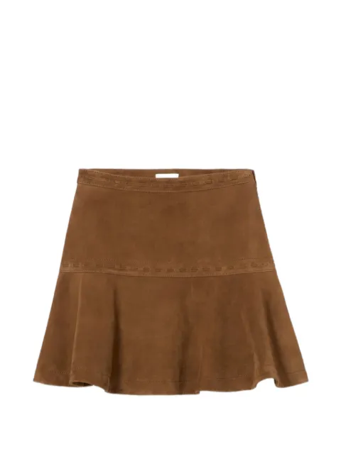 Claudie Pierlot suede wrap skirt Brown CFPJU00900