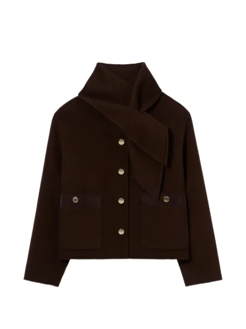 Claudie Pierlot short wool blend coat Brown CFPOU00806