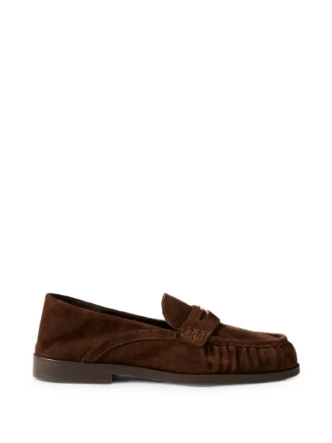 Claudie Pierlot Chocolate suede loafers Brown CFACH00721