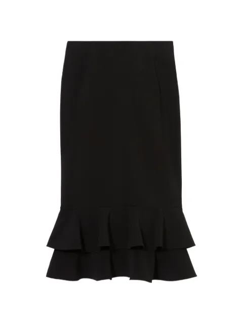 Claudie Pierlot flared ruffled midi skirt Black CFPJU00929