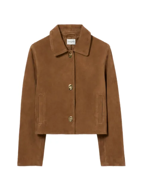 Claudie Pierlot turn-lock leather jacket Brown CFPBL00364
