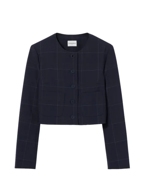 Claudie Pierlot checked boxy jacket Blue CFPVE00611