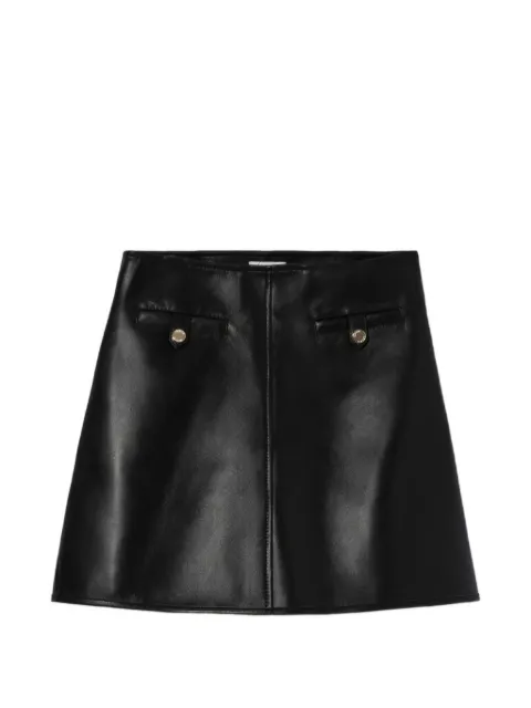 Claudie Pierlot Short leather skirt Black CFPJU00913