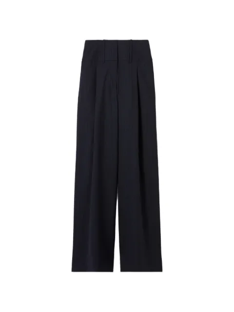 Claudie Pierlot pinstripe-pattern pleated trousers Blue CFPPA00799